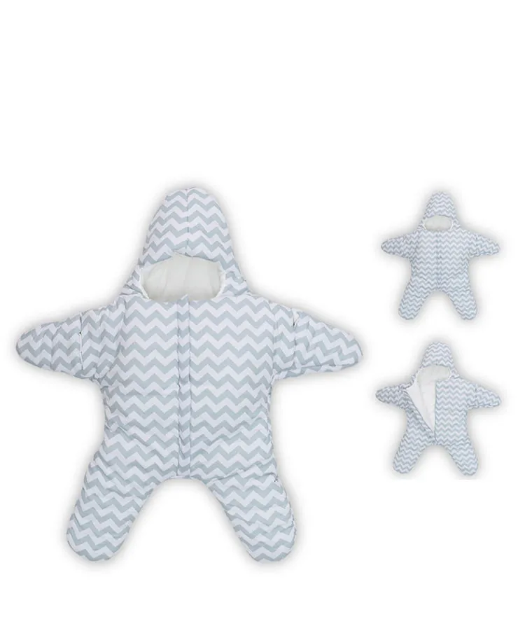 Новое поступление, спальный мешок с изображением морской звезды для малышей, зимний спальный мешок для малышей, теплое детское одеяло, пеленальные спальные мешки