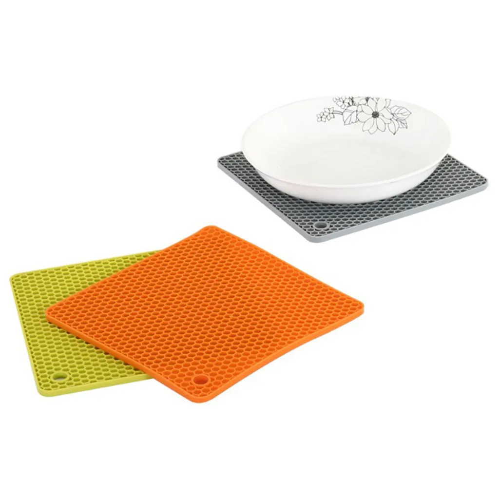 

Silicone Heat Insulation Placemat Plate Coaster Round Pad Cup Table Bowl Mat Kitchen Accessories insulation pad