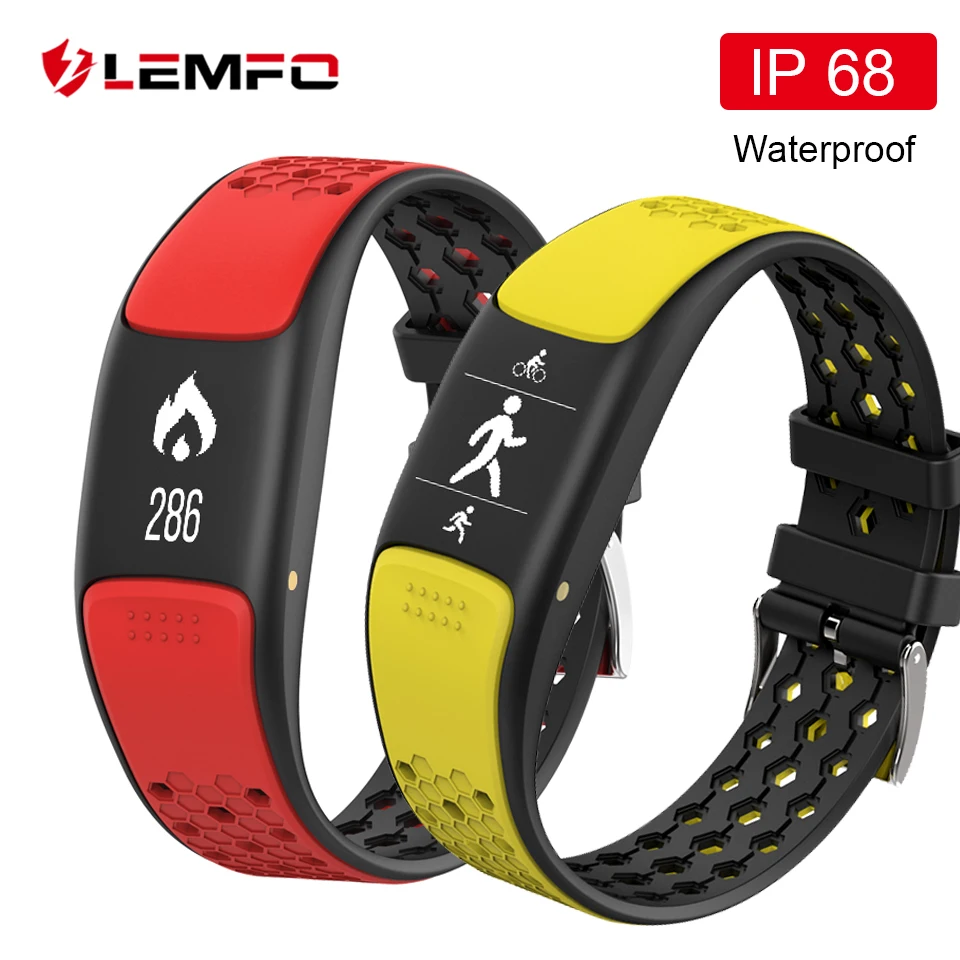elink oled fitness tracker with heart rate monitoring