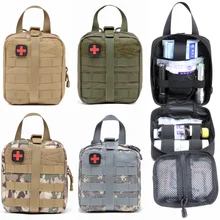 Molle Utilitário Bolsa Médica Tático Esportes ao ar livre Saco Kit de Primeiros Socorros Militar IFAK Exército Camping Caminhadas Caça de Emergência Sacos(China)