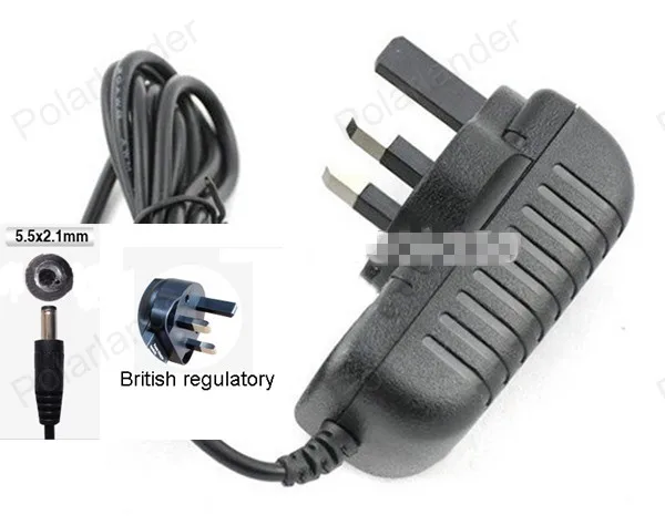 Фирменная Новинка США/ЕС/Великобритания 1 шт. Plug AC 100 в/120 В ConverterAdapter DC 12 1A 1000 mAPower питания зарядное устройство - Название цвета: UK 5 5mm