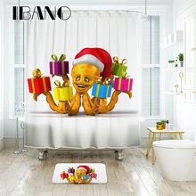 IBANO Осьминог занавеска для душа Водонепроницаемая полиэфирная ткань для ванной занавеска для ванной для украшения Рождественского фестиваля