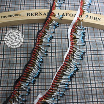 

2Yards Bohemian Style Beaded Fringe Trims Tassel Lace Collar DIY Crafts Luggage Shoes Bags Hats Curtains Clothes Accessories