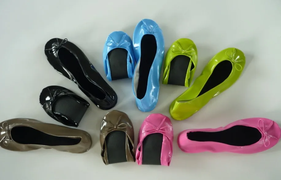 caliente! favor de la boda zapatos enrollable partido bailarines