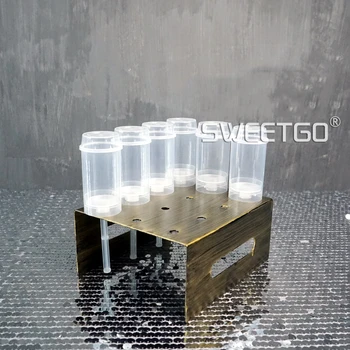 

SWEETGO 12 holes push Cake stand metal iron makeup brush frame table storage decoration for wedding table cake tools