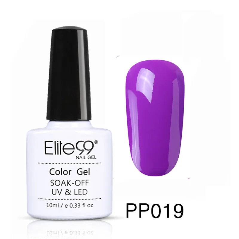 Elite99 10 мл фиолетовый гель лак 48 разноцветный Гель-лак для ногтей лак топ «сделай сам» базовый слой Hybird дизайн праймер для ногтей маникюр - Цвет: 019