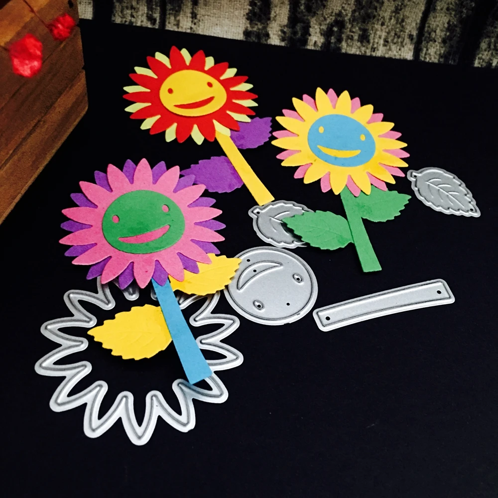 

5Pcs/set Sunflower Metal Cutting Dies Stencils for DIY Scrapbooking/photo Album Decorative Embossing DIY Paper Card