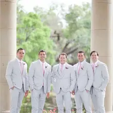 Новое поступление, выполненный на заказ, мужские костюмы с отворотом, мужские свадебные облегающие Свадебные смокинги для жениха, пиджак+ брюки+ жилет+ галстук