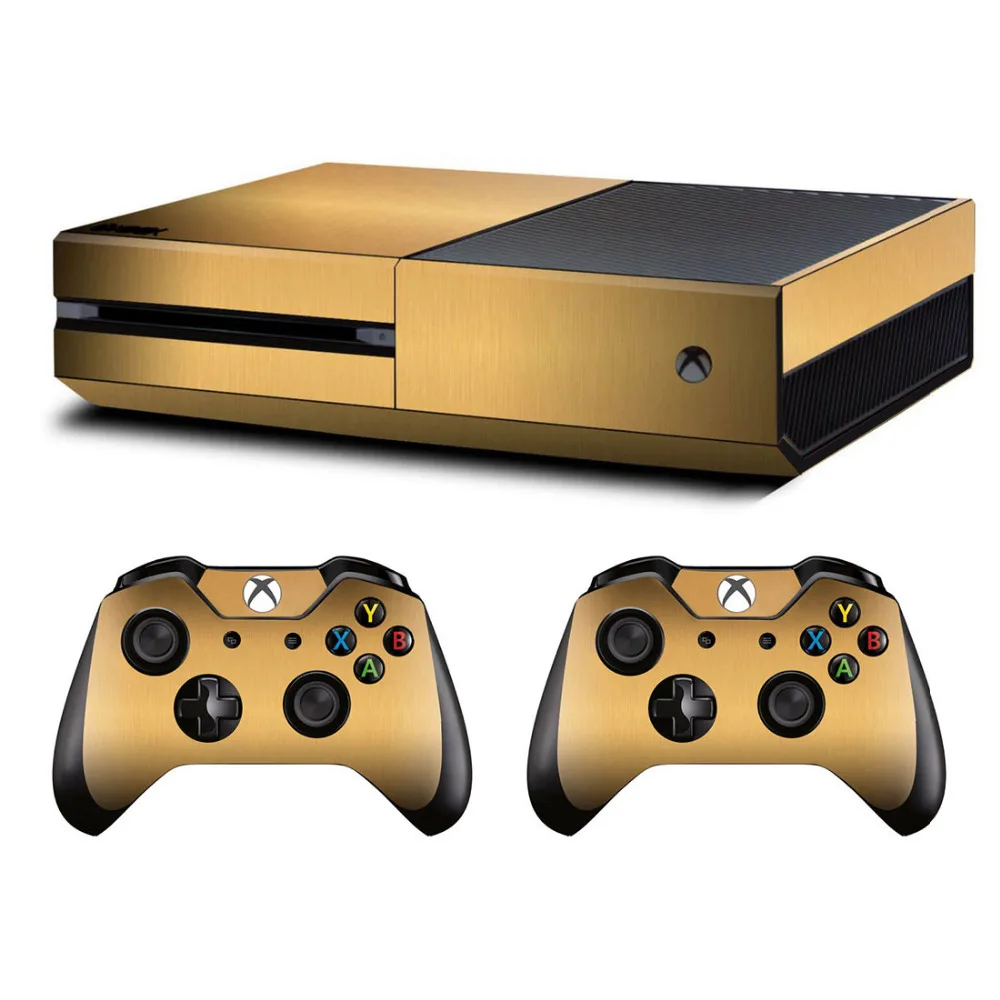 Металлическая матовая наклейка для консоли Microsoft Xbox One Kinect и 2 контроллера