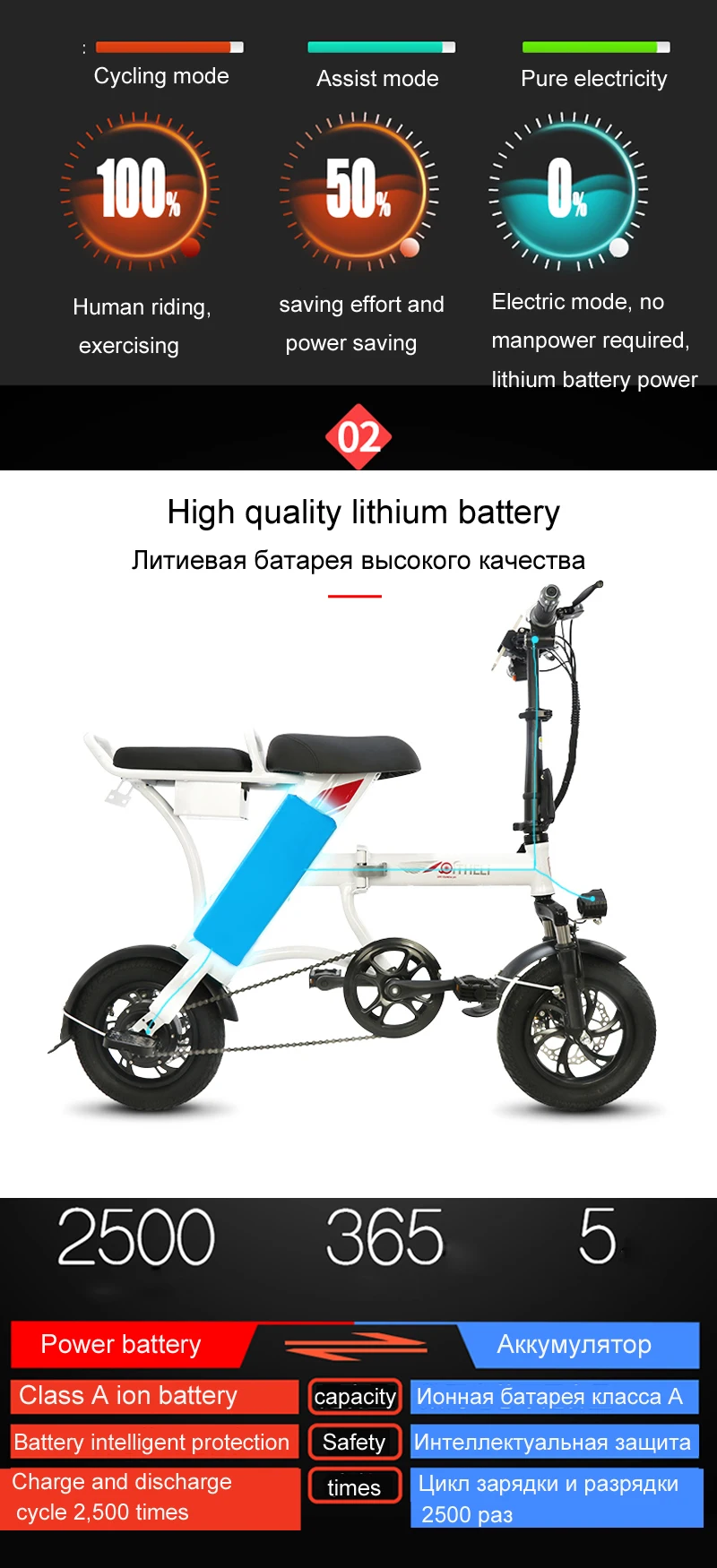 Excellent New folding electric bicycle 12-inch detachable battery electric bike  travel ebike Adult 2-wheel battery scooter 2