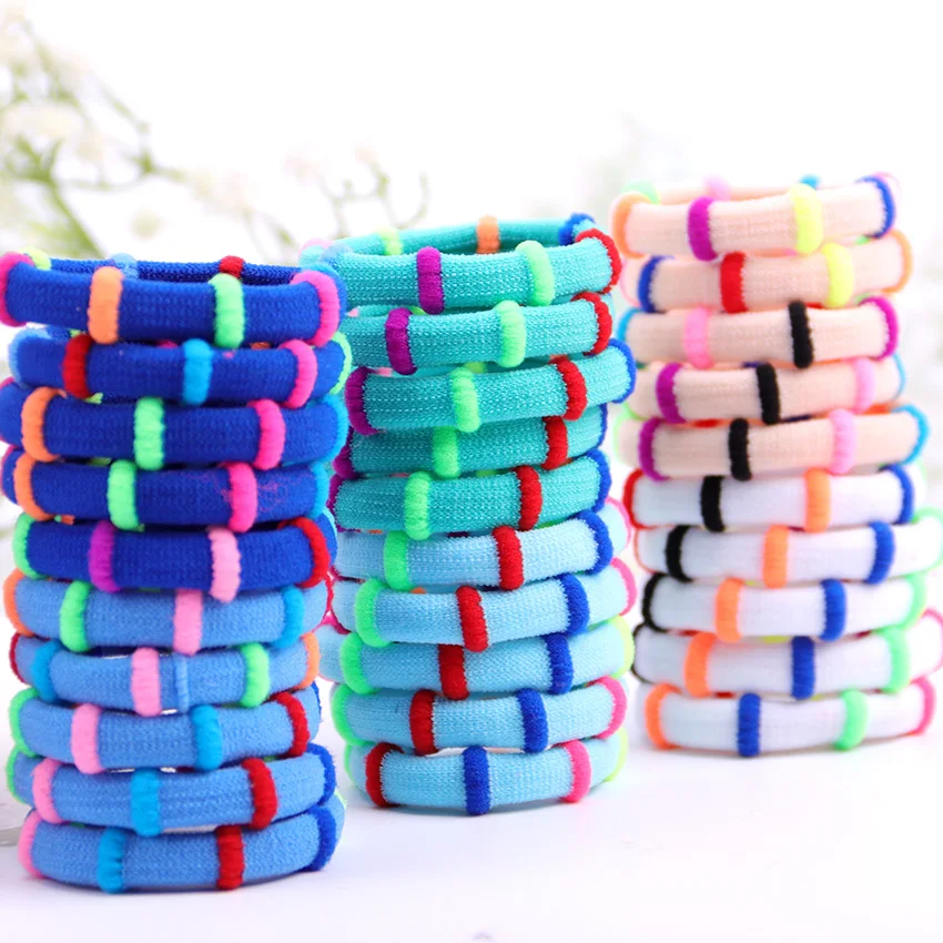 cute headbands for women 20PCS Candy Color Elastic Headband Hair Rope Rubber Bands Scrunchy Hair Accessories Gum for Girl Kid Ponytail long hair clips