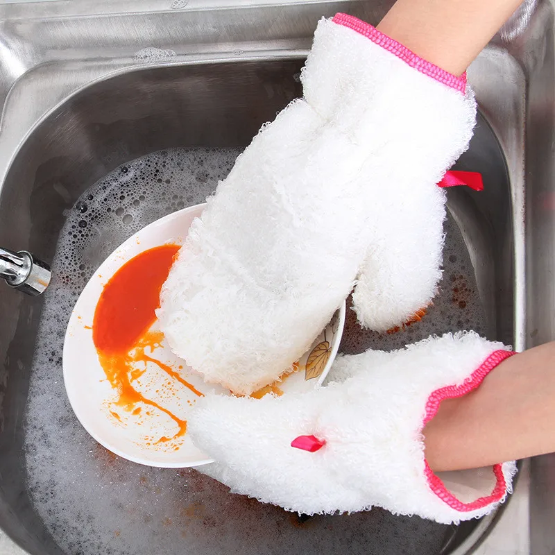 

protection hands wash bowl brush pot with multi-purpose cleaning gloves