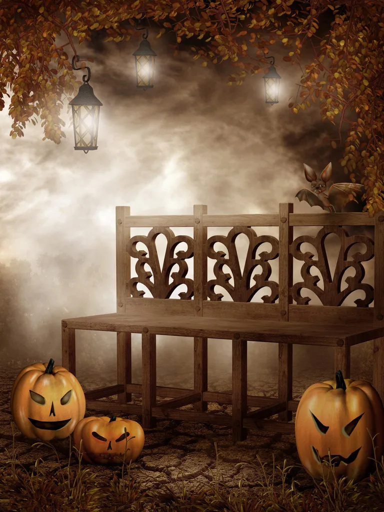 SHENGYONGBAO Halloween theme Art cloth Custom Photography Backdrop Prop