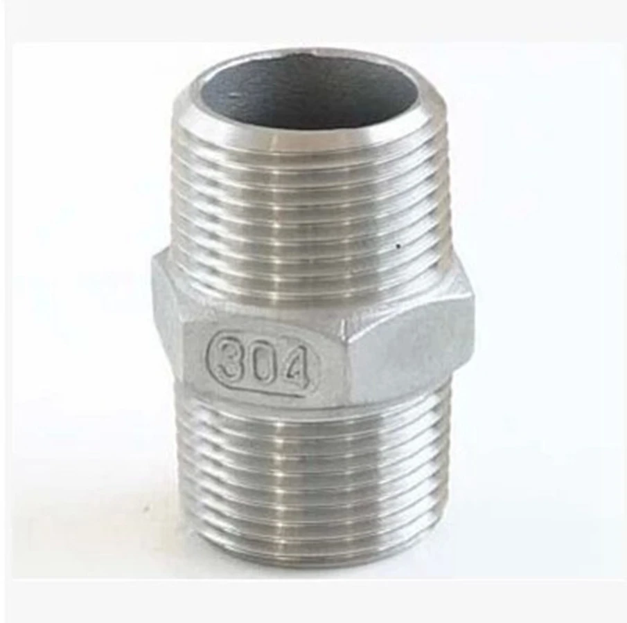 DN6 304 Нержавеющая сталь шестигранный ниппельный адаптер штуцер соединения 1/" BSPT мужской для воды, газа, масла