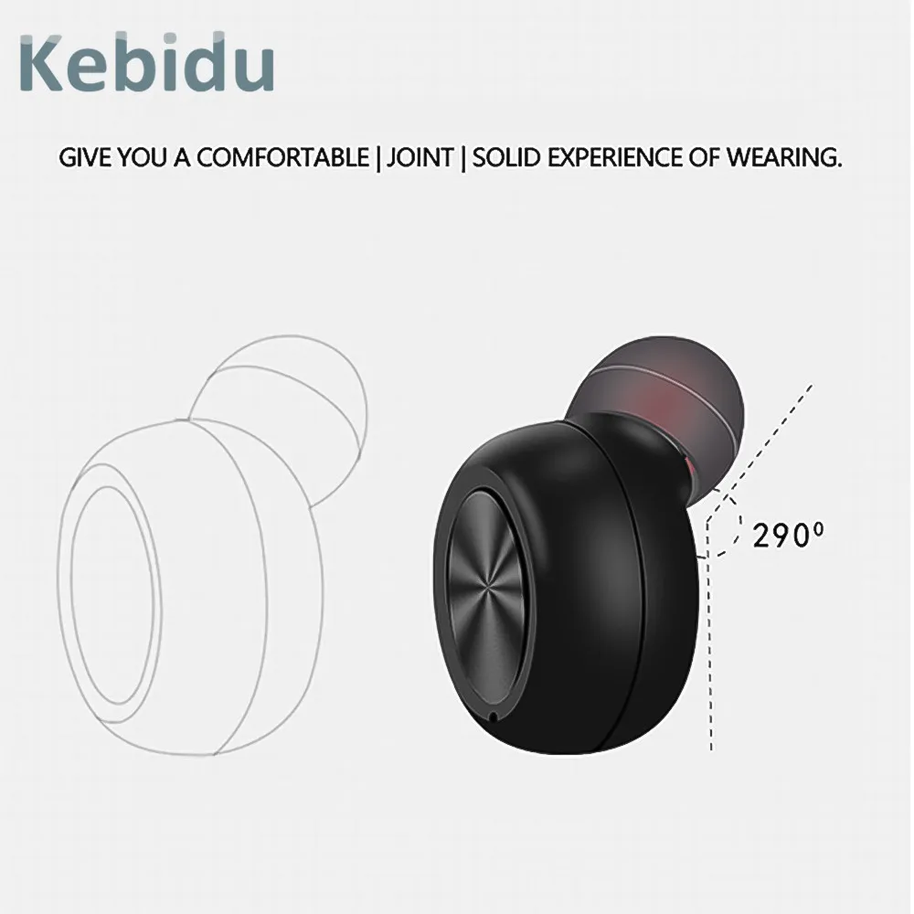 Kebidu мини беспроводной Bluetooth 4,2 наушники с USB магнитным зарядным устройством мини невидимая бизнес гарнитура для смартфонов