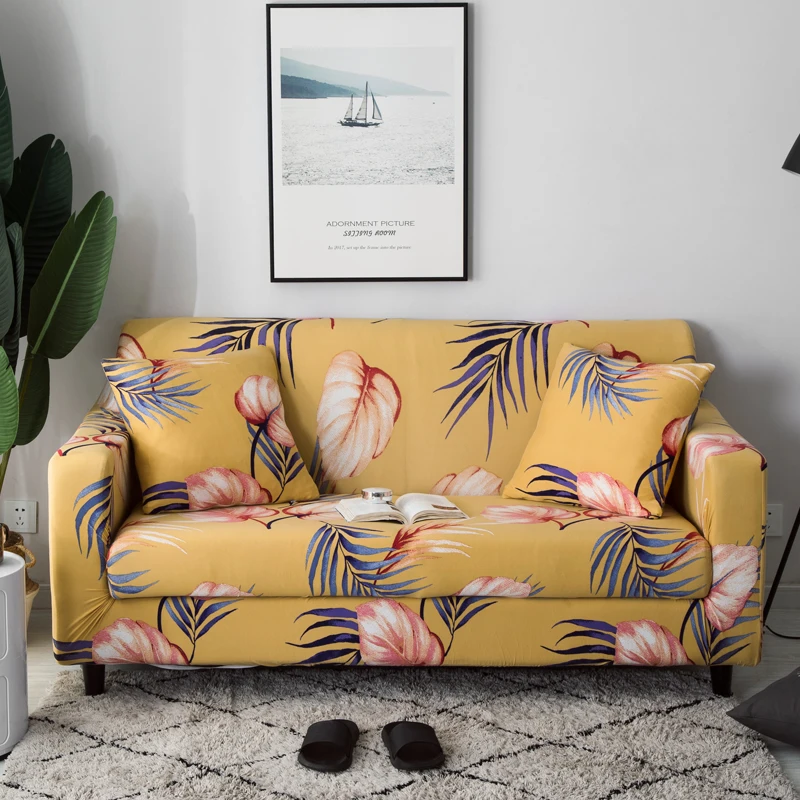 Напечатанные эластичные чехлы для диванов стрейч универсальная секционная наволочка угловая крышка Чехлы для мебели кресла украшения - Цвет: color 5