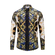 Новое поступление, мужские рубашки, модный дизайн, 3D принт, Повседневная приталенная рубашка с длинным рукавом, высокое качество, Мужская одежда, гавайская рубашка