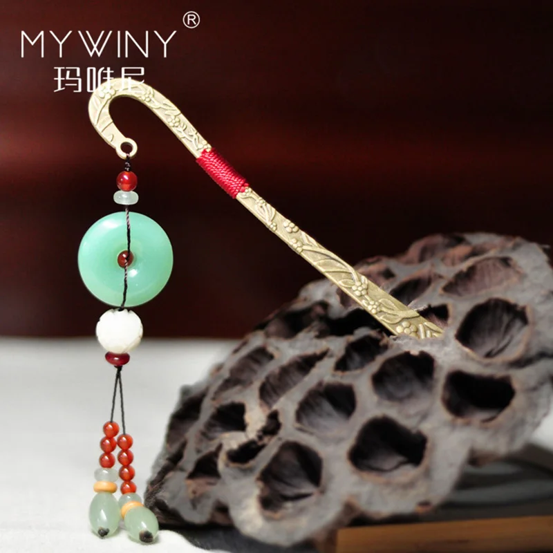 Украшения для волос Bodhi Green Aventurine натуральный камень аксессуары в этническом