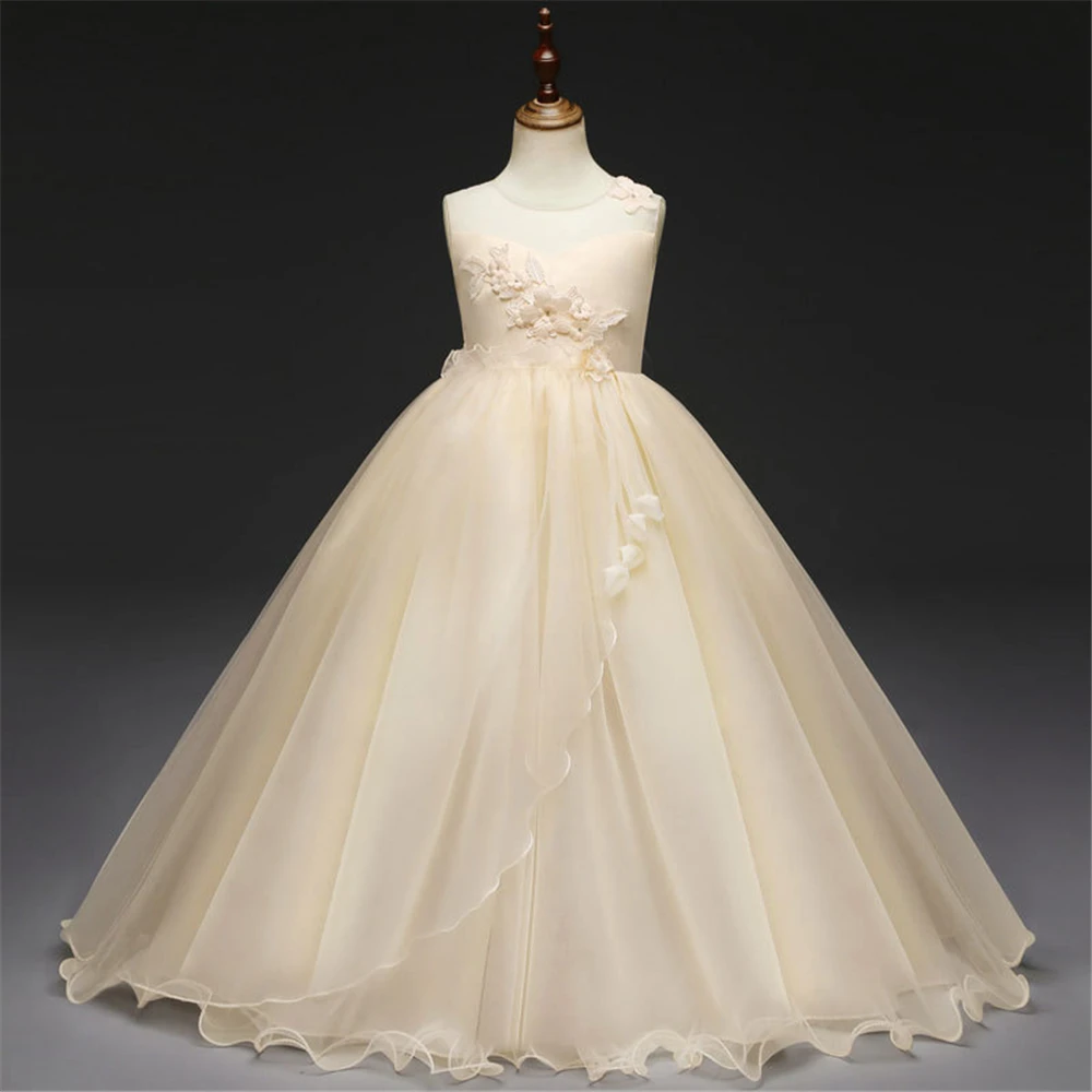 Yeedison High Quality Girls Dress Princesse Prom Gowns Flower Kids Wedding Party Dresses For Girls Costumes Children Ball Dress (6)