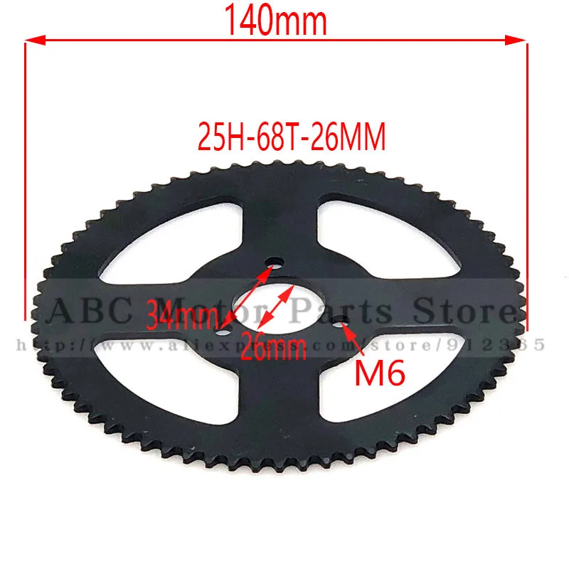 60 62 64 66 68 70 72 74 76 78 80 T зуб 25H 26 мм Задняя звездочка Мини Мото ATV Quad Dirt Pit Pocket Bike Chopper 47CC