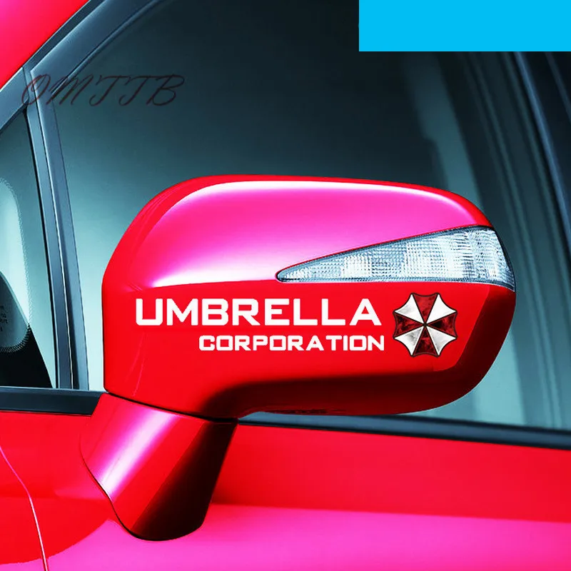 Car styling 1 pair Resident Evil Universal Car Rearview Mirror Stickers Umbrella Corporation Waterproof car Sticker for all car