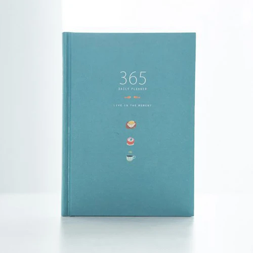 Новинка 365 дней личный дневник планировщик дневник корейский милый Твердый переплет еженедельный график записная книжка композиция канцелярские принадлежности - Цвет: Light Blue