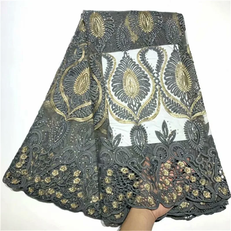 2019 New Design African Lace Fabric With Stones Guipure Lace Fabric ...