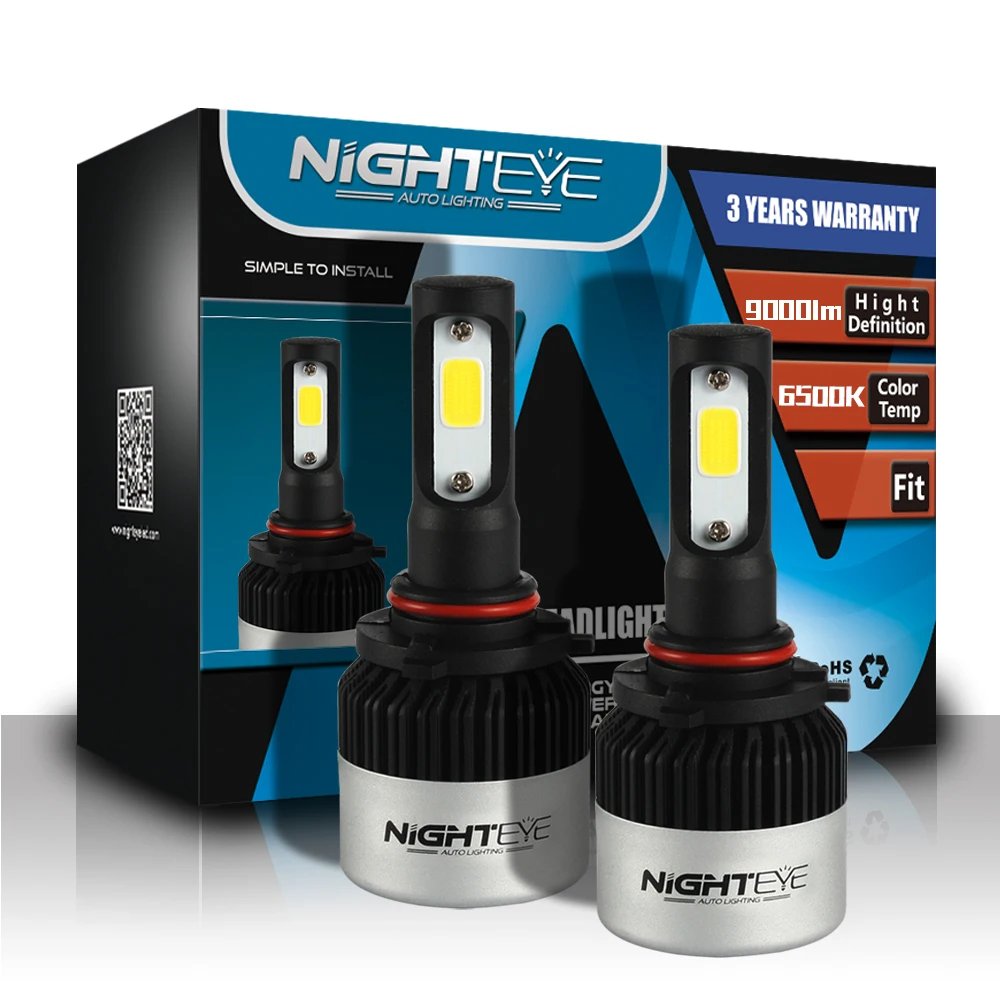 

Nighteye 9000LM H7 led headlight fog Light bulb canbus error free anti flicker