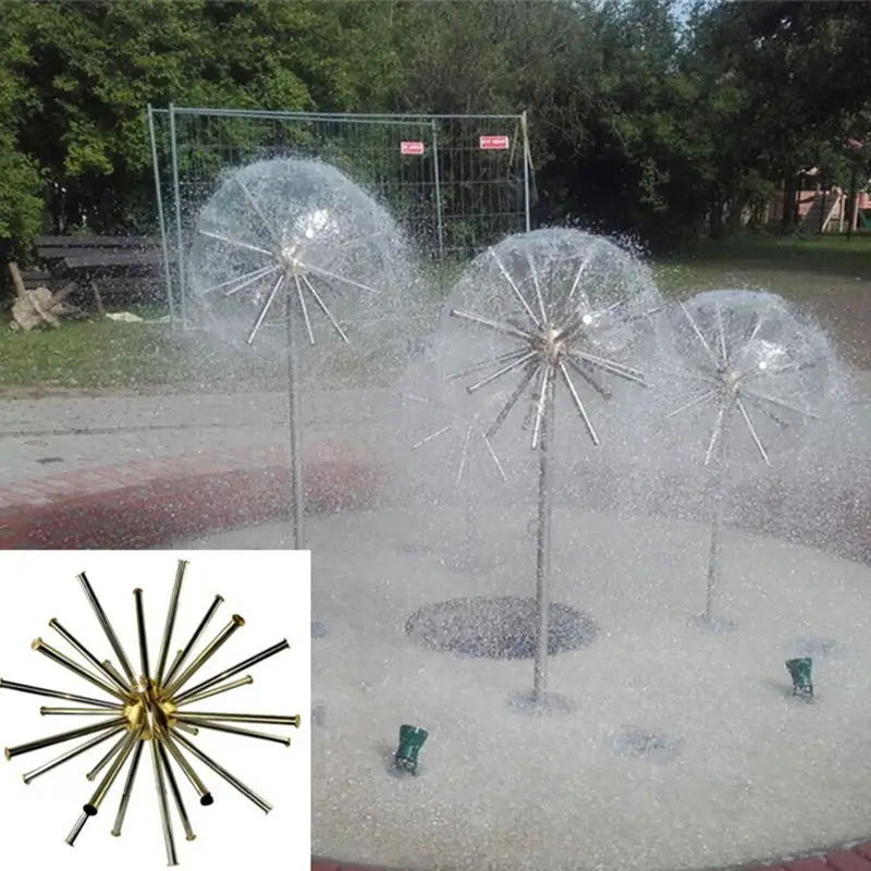 

Brass 1" DN25 Hemisphere Dandelion Peacock Tail Crystal ball Fountain Nozzle Water Feature Spray Pond
