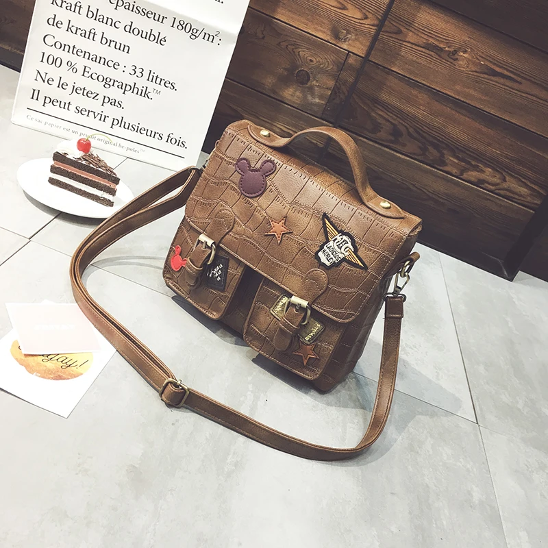 2016 new handbag bag retro fashion Korean messenger shoulder lady Badge | Тематическая одежда и униформа