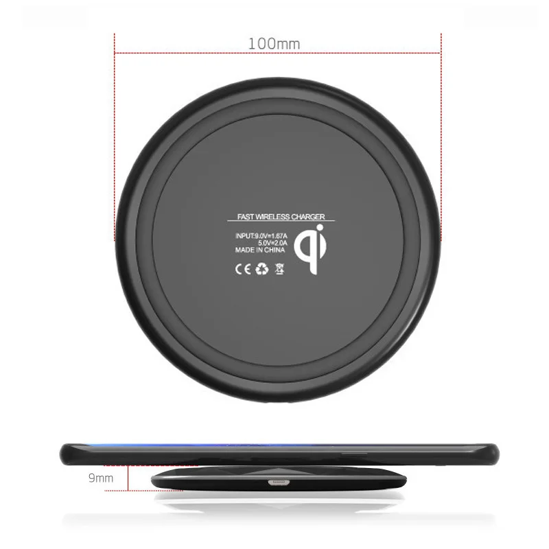 OllyMurs 10 Вт Qi Быстрое беспроводное зарядное устройство для samsung S9 S9plus Note 8 iPhone X XR XS plus