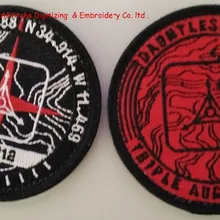 Вышитая аппликация на заказ с высокое качество Дракон логотип обруч и петля сзади крепится на одежде