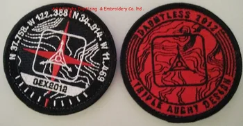 

free shipping custom embroidery patches with the HIGH quality dragon logo hoop and loop back side for ironing on the clothing