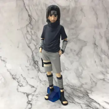 

24cm Japanese anime figure Naruto Uchiha Sasuke childhood action figure collectible model toys for boys