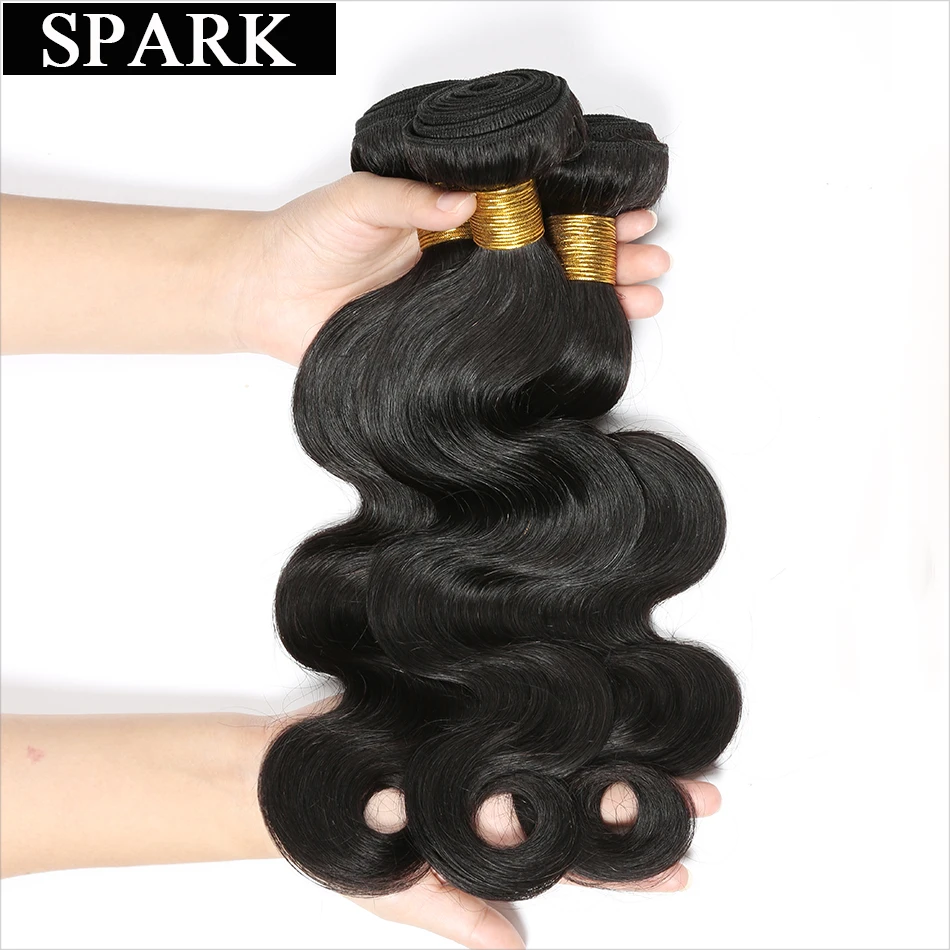 Spark Hair Company Brazilian Virgin Hair Body Wave 1 Piece 8-26 inch Natural Color 100% Human Hair Weave Bundles Free Shipping body-wave