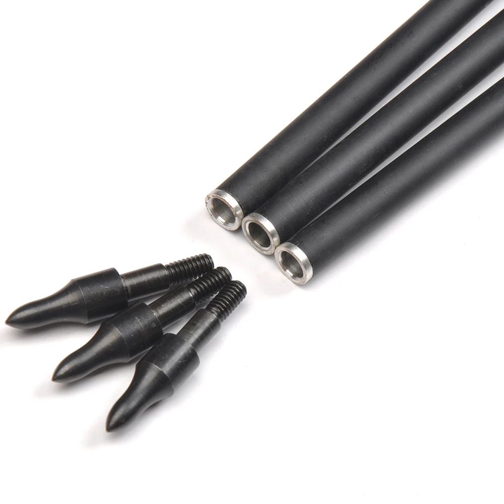 Kaufen UNS 31 33 zoll Bogenschießen Carbon Pfeile Welle Wirbelsäule 500 OD 7,6 MM ID 6,2mm Türkei Feder Für Recurve Jagd praxis