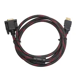 Full HD 1080 P HDMI кабели 1,5 м HDMI до 15 булавки VGA адаптер HDMI кабель провода для кабельный адаптор ноутбука планшеты