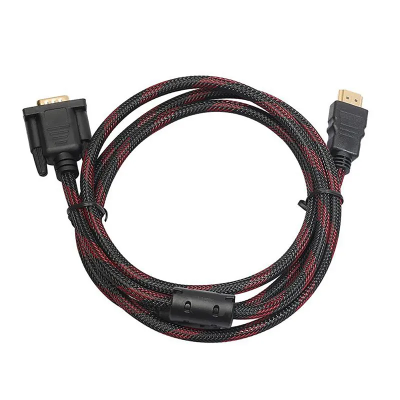 

Full HD 1080P HDMI Cables 1.5M HDMI to 15 Pin VGA Converter Adapter HDMI Cable Cord Wire for PC Computer Desktop Laptop Tablet