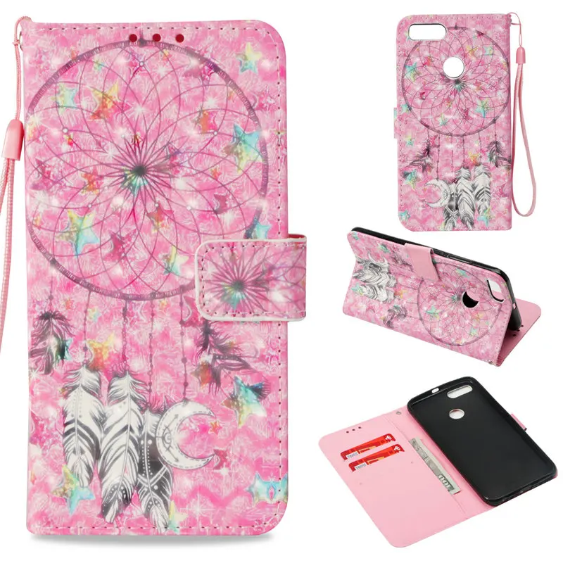 Wallet Case For Xiaomi Mi A1/Mi 5X Flip Leather Cover Cases For Xiomi Redmi 4A 4X 5A Phone Bag Painting Colorful Cute Pink Shell