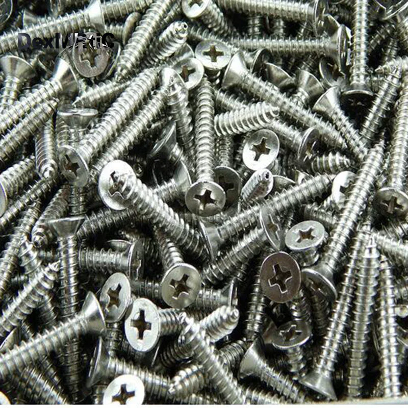 

100pcs 4.2*33mm Stainless Steel Screw Flate Cross Screws Socket for Furniture