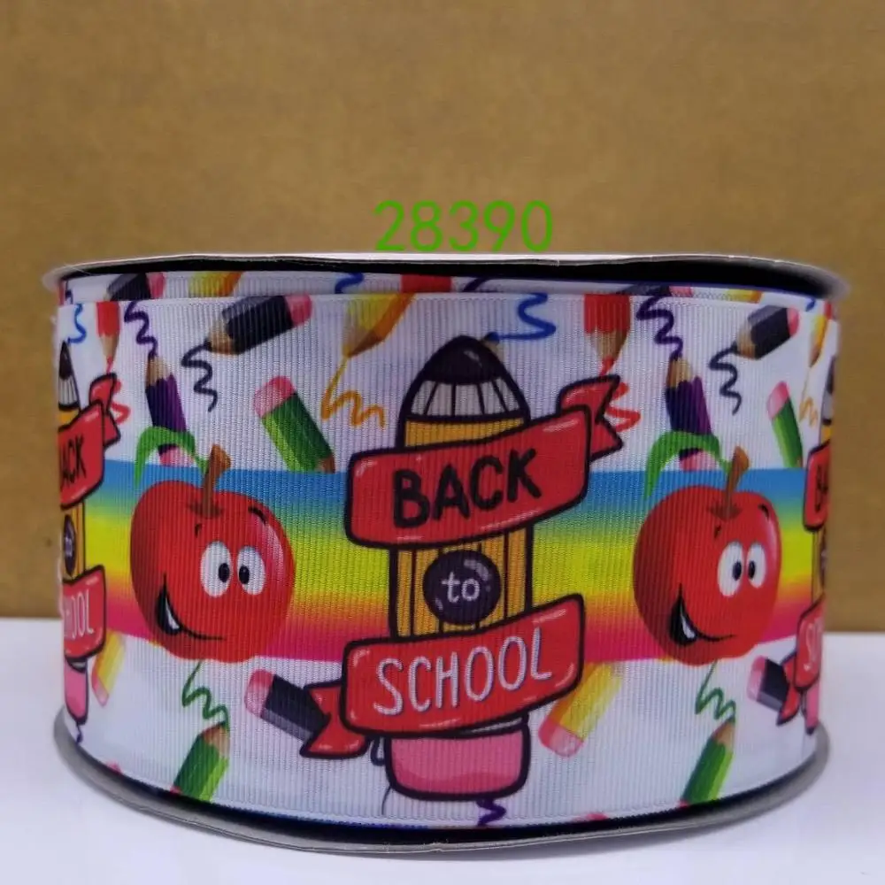 50 ярдов мультфильм напечатанный grosgrain ленты 28152 - Цвет: 28390