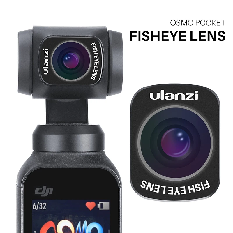 Ulanzi OP-8 магнитная линза рыбий глаз для DJI Osmo Карманная камера, широкоугольные макрообъективы Osmo карманные карданные аксессуары