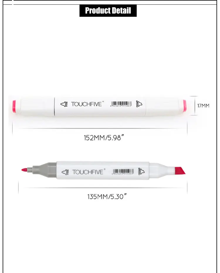 TOUCHFIVE 24 цвета на спиртовой основе набор маркеров двойная головка эскиз маркеры Кисть ручка для рисования манга анимация дизайн школы искусство