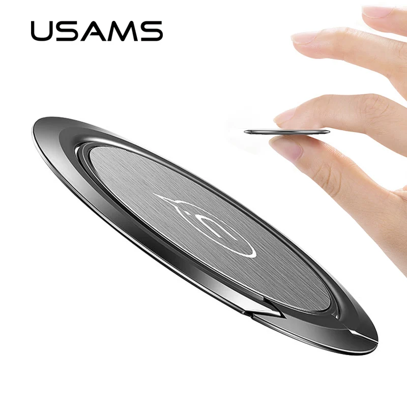 USAMS Finger Ring Holder for Samsung S9 Stand Mobile Phone holder 360 degree Finger Phone Holder Stand for iPhone X 8 7 6 Tablet