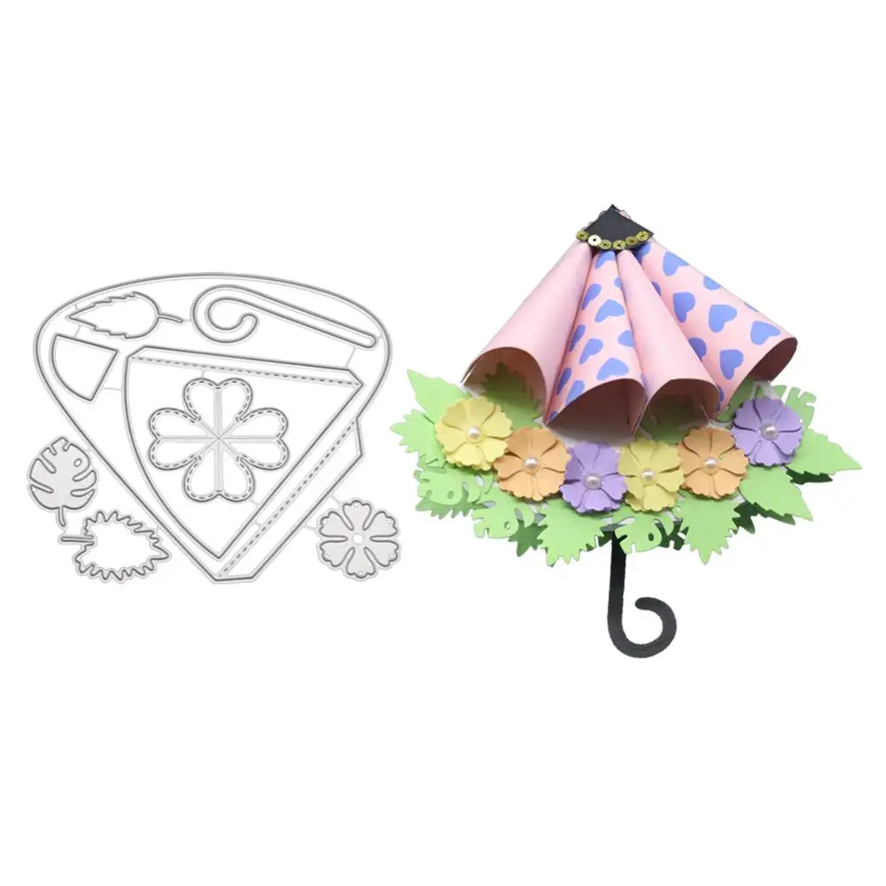 

Metal Cutting Dies Umbrella Frames Flowers Stencil For DIY Scrapbooking Card Making Embossing Craft Stamps And Dies New 2019
