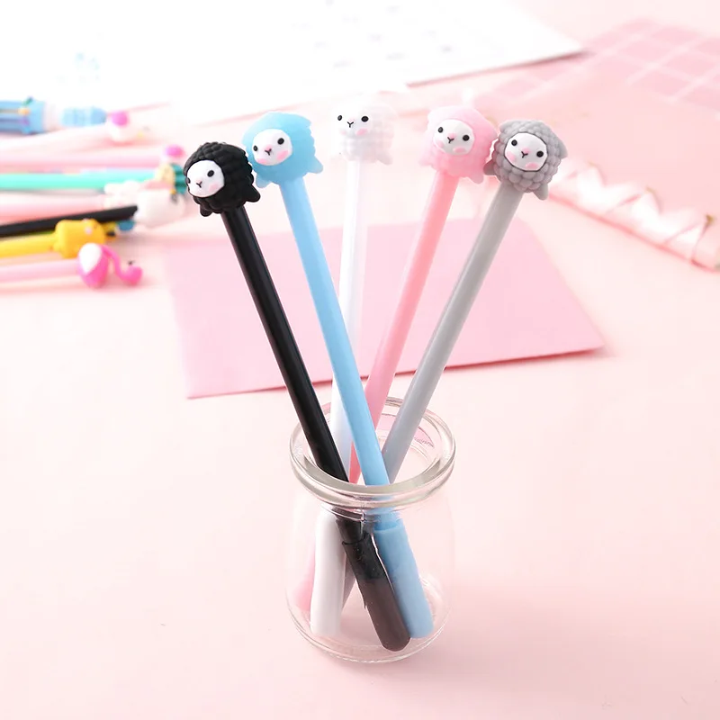 

Cartoon Sheep Gel Pen Cute 0.5 mm black Ink signature Pen Promotional Gift Stationery School Supplies