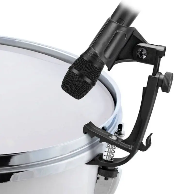 Регулируемые зажимы для микрофона на обод барабана анти-шок крепление зажим стенд держатель инструмент