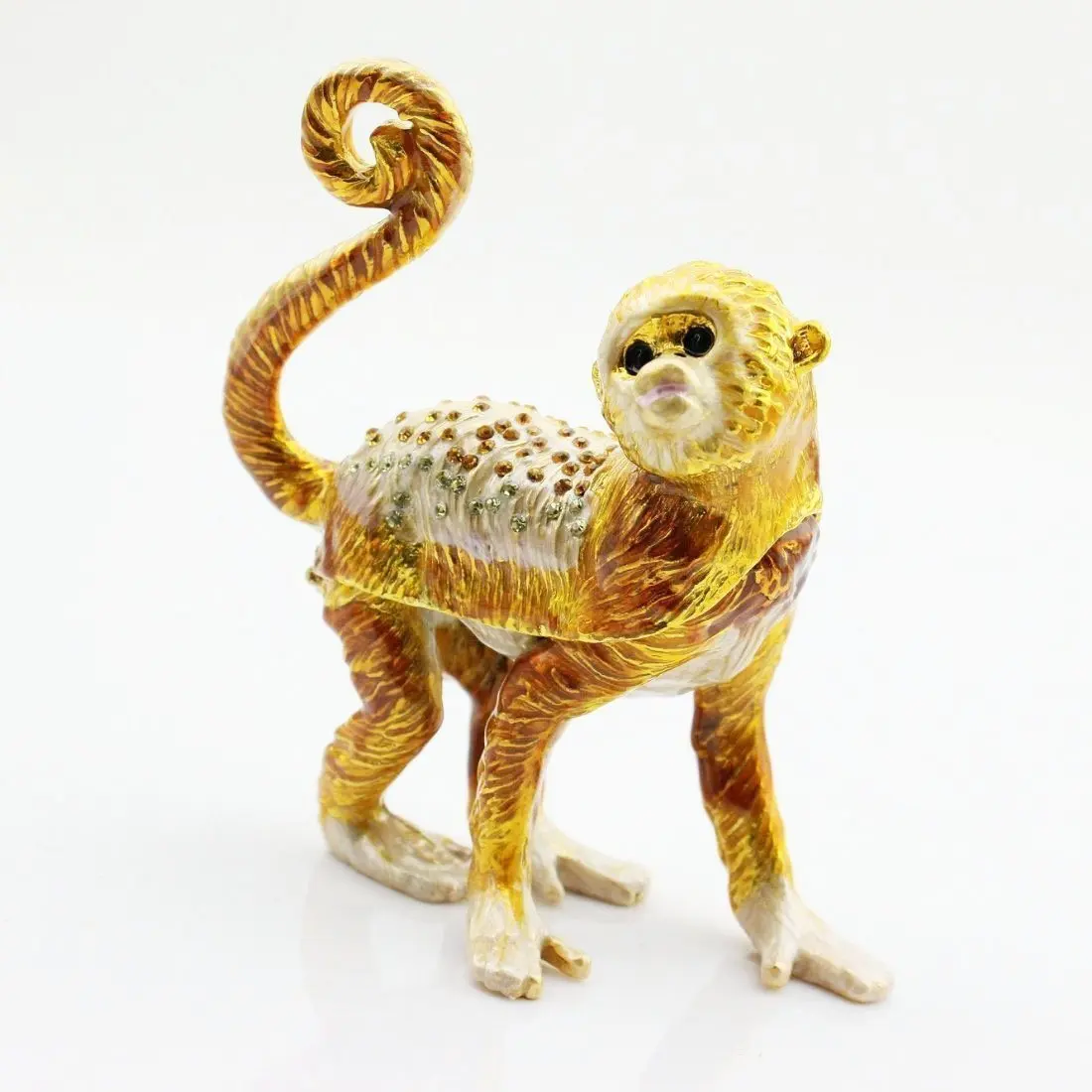 UPDATE Hand painted and Enamel Finished Monkey Trinket Jewelry Box