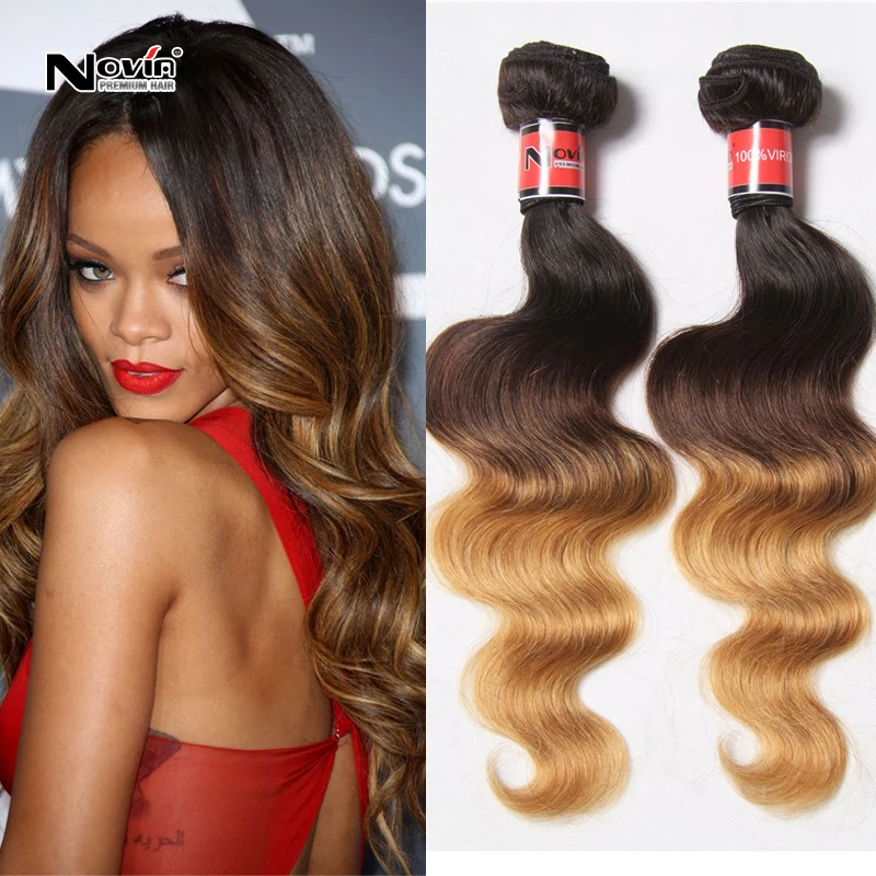 Ombre Brazilian Virgin Hair Body Wave Ombre 3 Tone 4 30 27