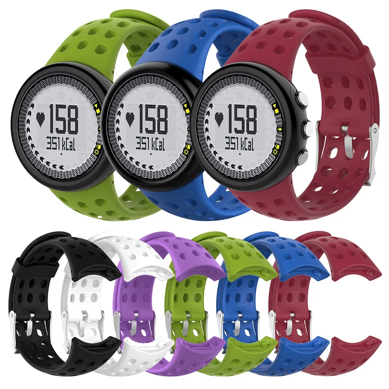 

Replacement smart watch strap for SUUNTO Quest M1 M2 M4 M5 M Series Watch for Male soft Silicone Wrist Band Strap with tool